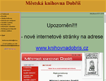 Tablet Screenshot of knihovna.dobris.net
